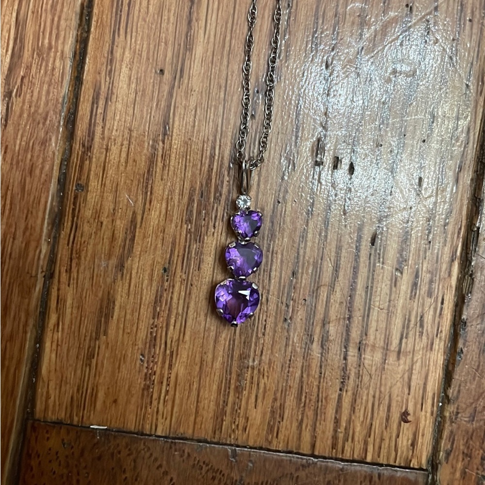 Amethyst heart necklace